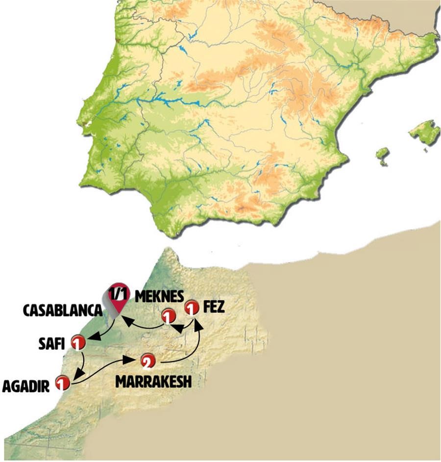 Imperial Cities and Moroccan Atlantic Tour