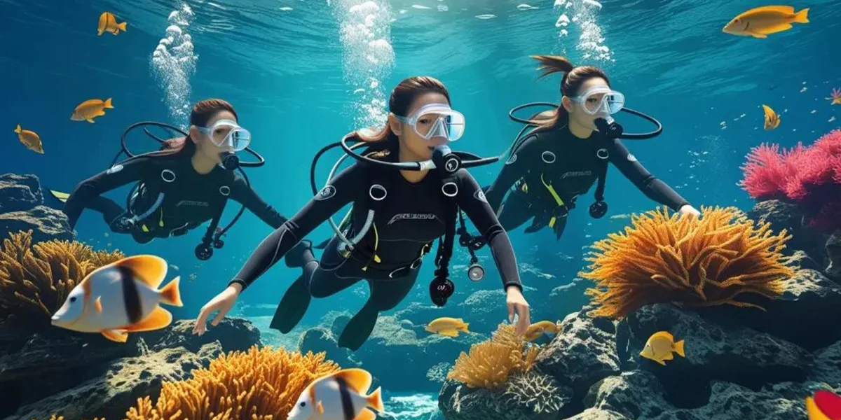 Scuba Diving with Coral Reefs and Shipwrecks