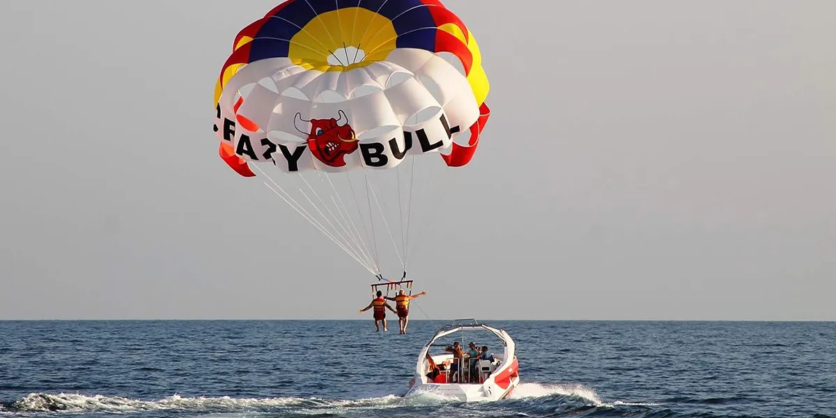 Parasailing Over the Ocean